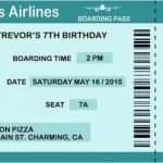 Flugticket Vorlage Schönste Boarding Pass Birthday Invitation Personalized Invitation