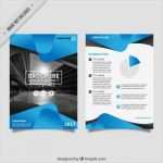 Flyer Vorlagen Gratis Elegant Flyer Template with Blue Abstract forms Vector