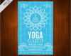 Flyer Vorlagen Yoga Inspiration Blaue Yoga Kurse Mit Einem Blumensymbol Flyer