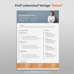 Freelancer Profil Vorlage Word Genial Profi Lebenslauf Vorlage &quot;anton&quot; Für Erfolgreiche Bewerbungen