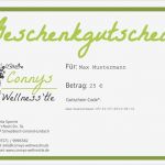 Geschenkgutschein Massage Vorlage Bewundernswert Gutschein Für Anwendung Wellness Massagen In Schwäbisch