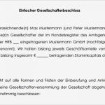 Gesellschafterbeschluss Vorlage Cool Gesellschafterbeschluss Verkauf Gesellschafteranteile