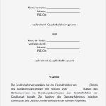 Gesellschafterbeschluss Vorlage Erstaunlich Geschäftsführervertrag Gmbh Muster Zum Download