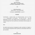 Gesellschafterbeschluss Vorlage Genial Gesellschaftsvertrag Gbr Ausführlich Muster Zum Download