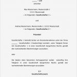 Gesellschaftsvertrag Gmbh Vorlage Schönste Muster Vereinbarung Ausscheiden Eines Gesellschafters Gbr