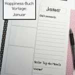 Glückstagebuch Vorlage Cool Happiness Buch Vorlage Für Januar 2016 Scrapbook