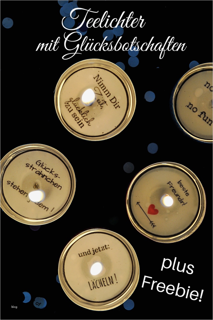 Glücksteelichter Vorlage Ausdrucken Beste Diy Teelichter ...