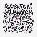 Graffiti Schrift Vorlagen Genial Hand Written Graffiti Font Alphabet Vector Stock Vector