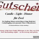 Gutschein Candle Light Dinner Vorlage Angenehm Geschenkideen