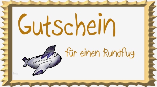 Gutscheine Gutschein Rundflug zum ausdrucken