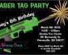 Gutschein Vorlage Lasertag Best Of Laser Tag Birthday Invitation Printable or Printed Laser