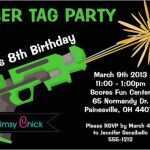 Gutschein Vorlage Lasertag Best Of Laser Tag Birthday Invitation Printable or Printed Laser