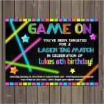 Gutschein Vorlage Lasertag Inspiration Laser Tag Einladung Laser Tag Geburtstag Einladung Neon