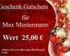 Gutschein Vorlage Weihnachten Einzigartig Gutschein Weihnacht 25