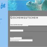 Gutschein Werkstatt Vorlage Best Of Gutschein Tauchsport Fit4dive