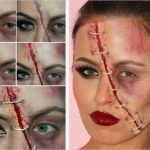 Halloween Schminken Vorlagen Inspiration 13 originelle Halloween Gesichter Schminken Mit Anleitungen