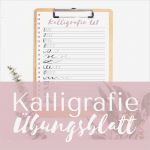 Hand Lettering Vorlagen Download Süß Kalligrafie Übungsblatt ⋆ Mädchenkunst