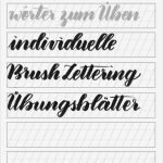 Handlettering Vorlagen Kostenlos Hübsch Übungsblatt Für Brush Lettering