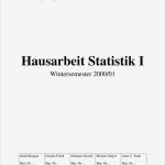 Hausarbeit Vorlage Cool Hausarbeit Statistik I