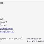 Impressum Vorlage HTML Wunderbar Musterimpressum Für Eine Gmbh Günstiger Download