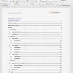 Inhaltsangabe Vorlage Elegant Das Inhaltsverzeichnis Deiner Bachelorarbeit Erstellen