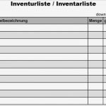 Inventur Vorlage Bewundernswert Download Inventurliste Pdf Kostenlos Zum Ausdrucken