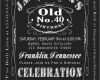 Jack Daniels Einladung Vorlage Cool 40th Birthday Jack Daniels Whiskey Label Invitation 5x7 by