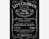 Jack Daniels Einladung Vorlage Inspiration Jack Daniels Whiskey Birthday Party Invitation