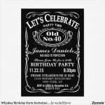 Jack Daniels Einladung Vorlage Inspiration Jack Daniels Whiskey Birthday Party Invitation