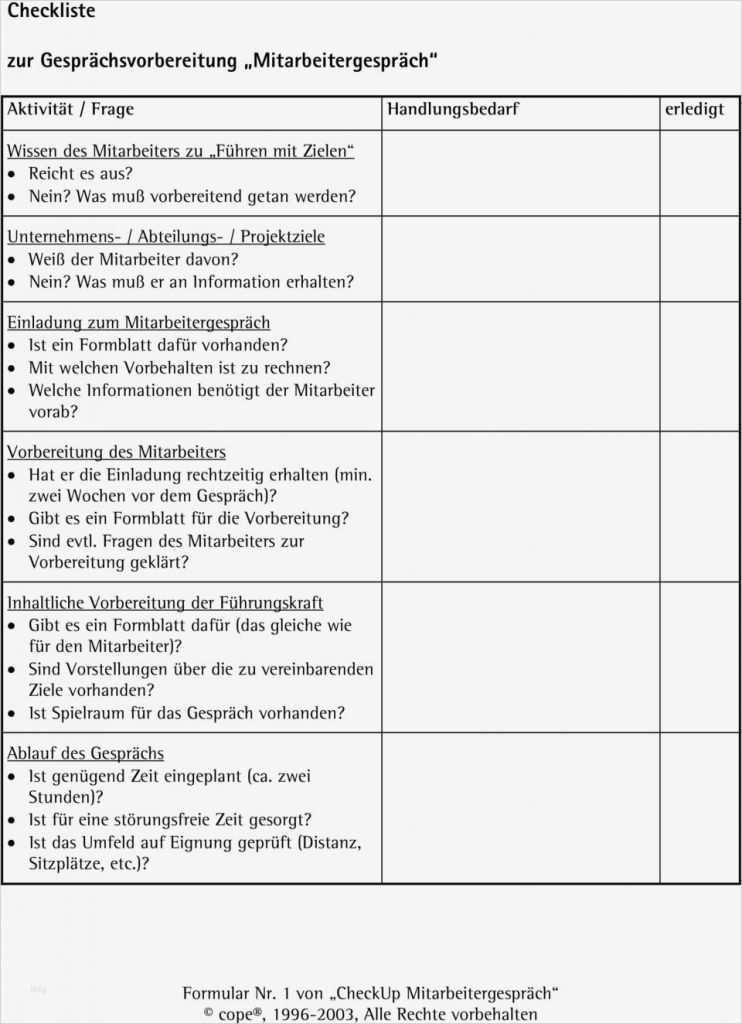 Jahresgespräch Vorlage Gut Checkliste Zur Gesprächsvorbereitung ...