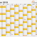 Jahreskalender Excel Vorlage Kostenlos Wunderbar Excel Kalender 2019 Kostenlos