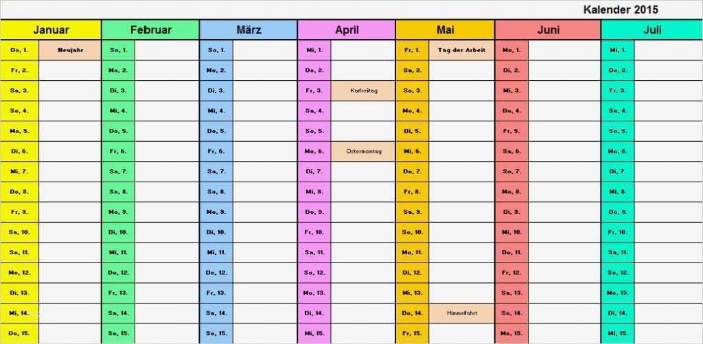 Jahreskalender Excel Vorlage Kostenlos Wunderbar Kostenlose