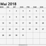 Kalender 2018 Vorlage Angenehm Kalender Mai 2018 Ausdrucken