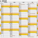 Kalender 2018 Vorlage Drucken Beste Excel Kalender 2018 Kostenlos