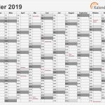 Kalender 2018 Vorlage Drucken Einzigartig Excel Kalender 2019 Kostenlos