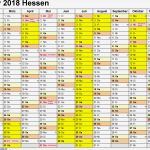 Kalender Vorlage 2018 Cool Kalender 2018 Hessen Ferien Feiertage Excel Vorlagen