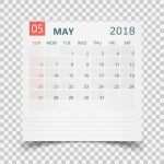 Kalender Vorlage Photoshop Elegant Kalender Mai 2018 Kalenderaufkleberdesignvorlage Woche