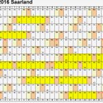 Kalender Word Vorlage Erstaunlich Kalender 2016 Saarland Ferien Feiertage Excel Vorlagen