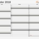 Kalender Word Vorlage Neu Kalender 2018 Zum Ausdrucken Kostenlos