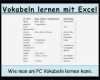 Karteikarten Vorlage Best Of Vokabeln Lernen Leicht Gemacht Mit Excel Vokabeln Schnell