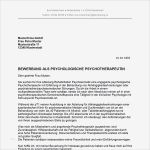 Kaufmännischer Schriftverkehr Vorlagen Kostenlos Angenehm Bewerbung Als Psychotherapeut Psychotherapeutin