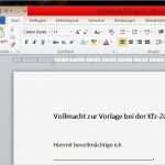 Kfz Zulassung Vollmacht Vorlage Großartig Vollmacht Kfz Für Word Vorlage Download Chip