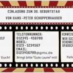 Kinokarte Vorlage Zum Ausdrucken Wunderbar Einladung Geburtstag Kino Vorlage