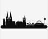 Köln Skyline Vorlage Erstaunlich Skyline Köln Wandtattoo