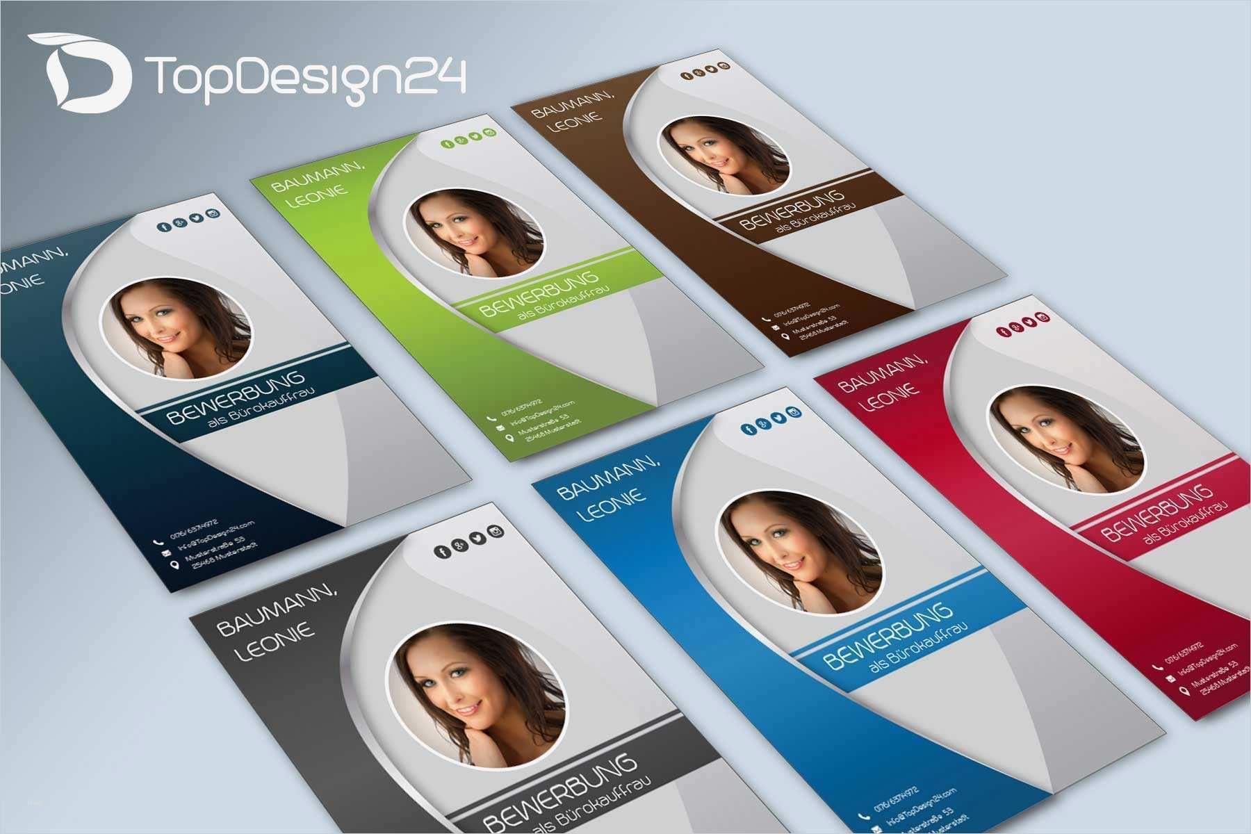 Bewerbung Deckblatt Kreativ Vorlagen TopDesign24