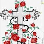 Kreuz Tattoo Vorlagen Kostenlos Wunderbar Kreuz Mit Rosen Vektor Abbildung Bild Von Grau