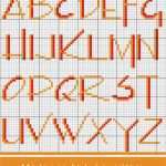 Kreuzstich Sticken Vorlagen Einzigartig Modernes Alphabet In Rot orange Sticken Sticken