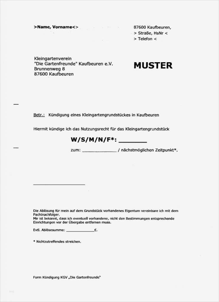 Kündigung Mietvertrag Vermieter Vorlage Pdf Cool Kündigung Muster ...