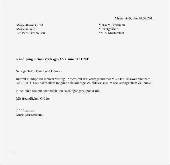 Kündigungsschreiben Vorlage Versicherung Best Of Vorlage Kündigung