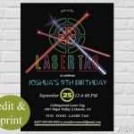 Lasertag Gutschein Vorlage Angenehm Laser Tag Birthday Party Invitation Laser Tag Invitation